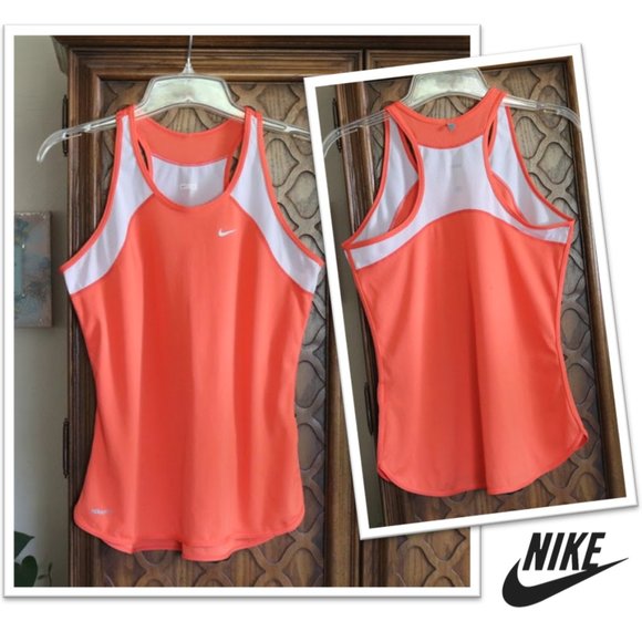 3/$15 Nike FIT Orange Racerback Mesh Tank - Style #339070-805 - Picture 1 of 16